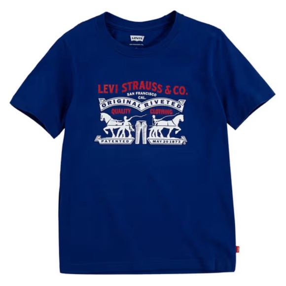 Levi's Other - Levi's 2-Horse Graphic Short-Sleeve Cotton T-Shirt Blue Boys Size M 10-12 Yrs